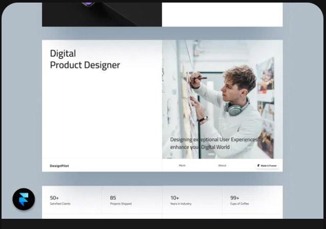 DesignPilot - Clean Portfolio Framer Template