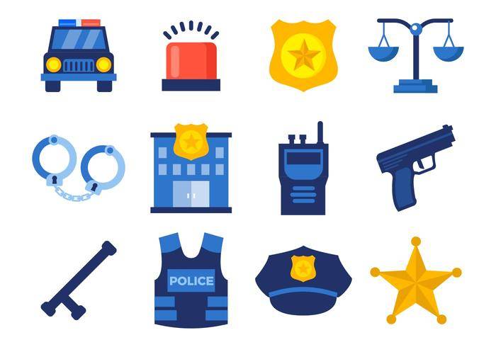 免费警察图标矢量