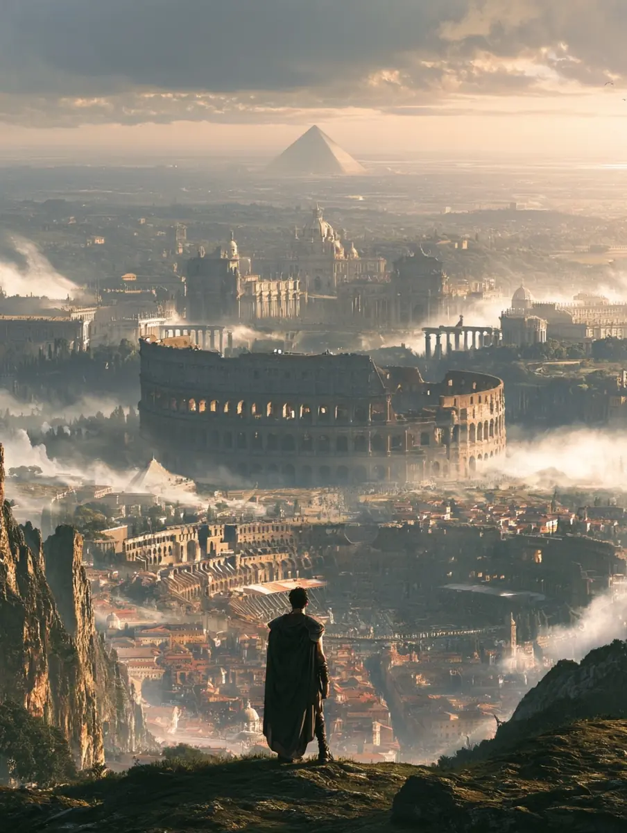 Cinematic Ancient Rome Colosseum Midjourney提示词