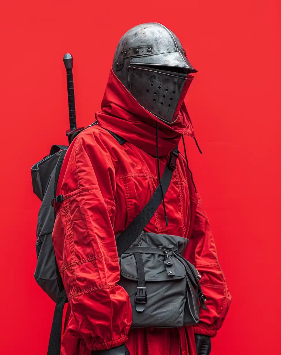 Neo-Plasticist Knight Portrait Midjourney提示词