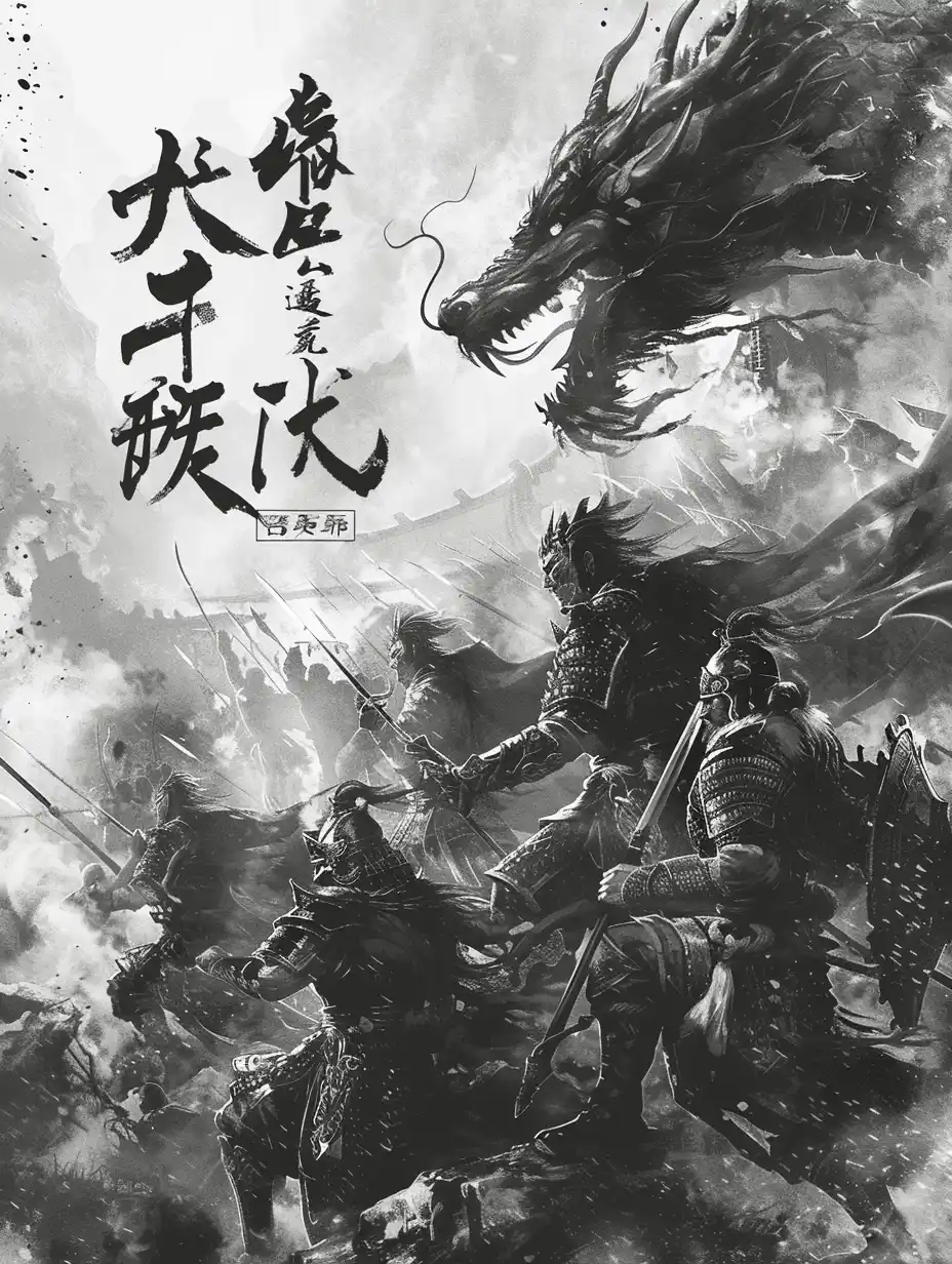 Chinese Battlefield Dragon Midjourney提示词