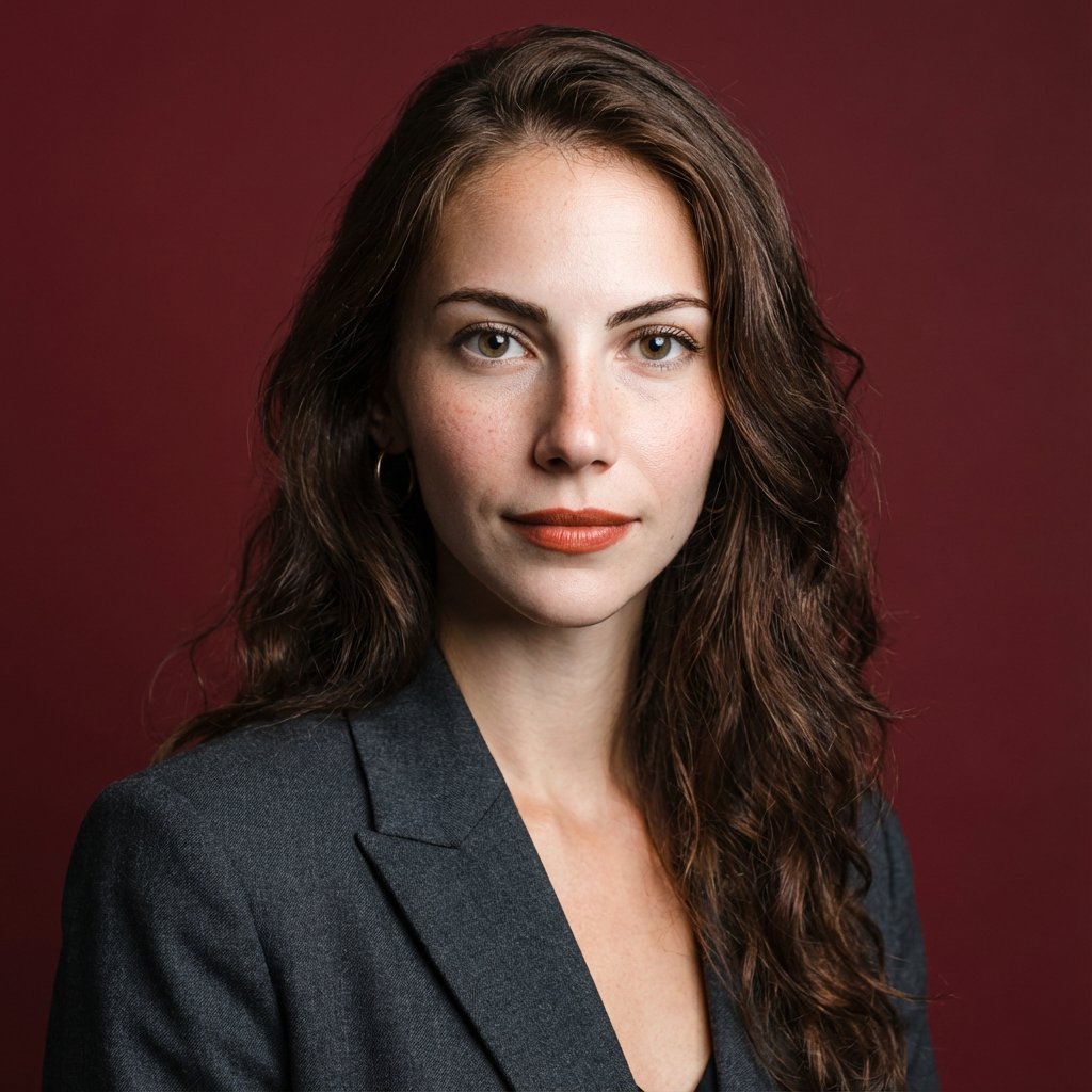 Professional Woman Studio Portrait - Business Headshot Nano Banana提示词