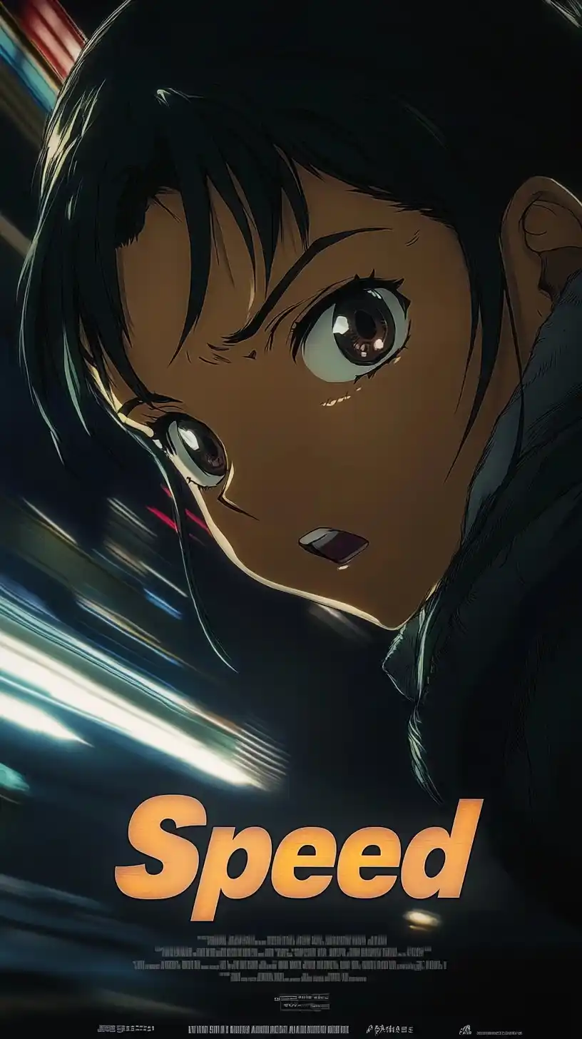 Cinematic Anime Speed Poster Midjourney提示词