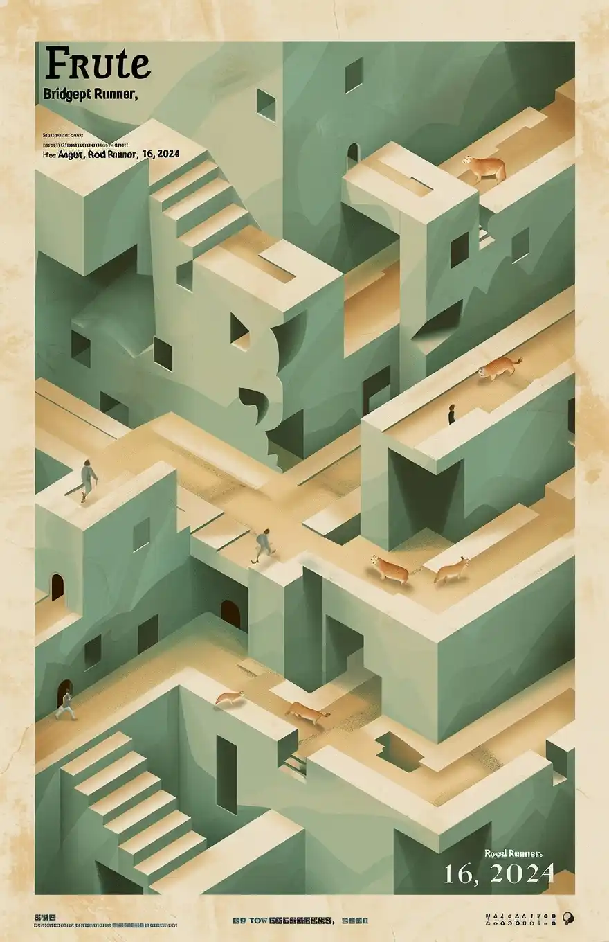Vector Maze Animals Event Midjourney提示词