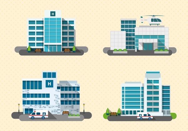 高楼建筑矢量图