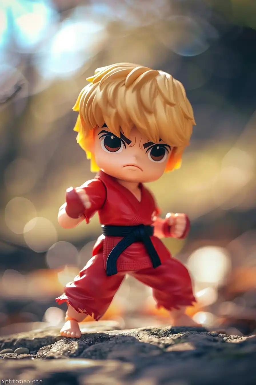 Chibi Ken Karate Pose Midjourney 提示词生成效果