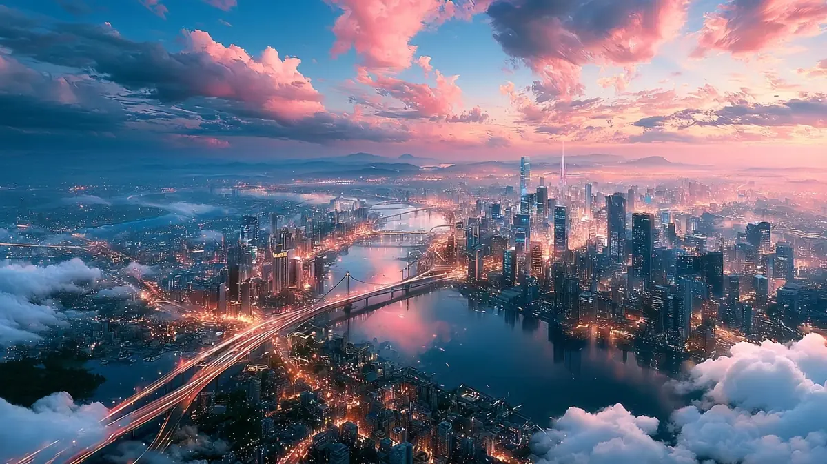 Cyberpunk Cityscape Midjourney提示词