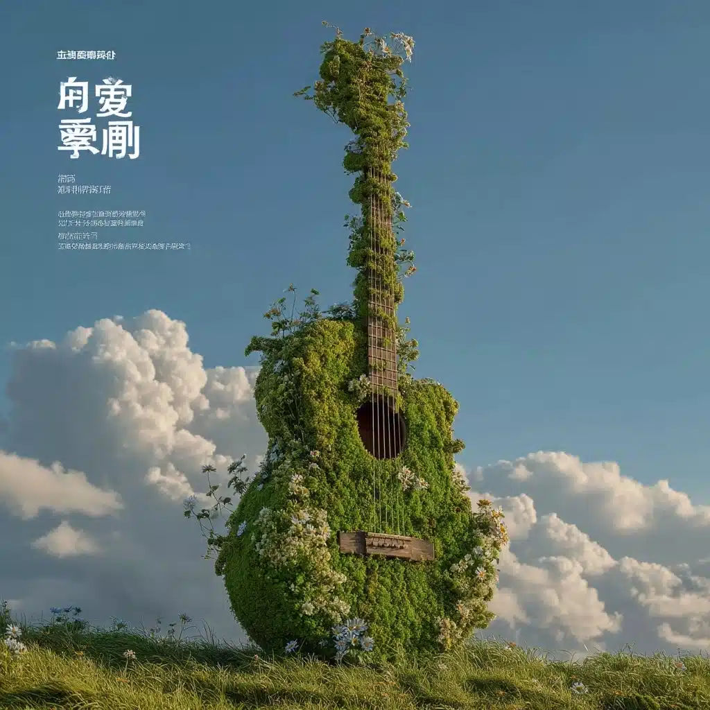 Giant Guitar in Grasslands Midjourney提示词