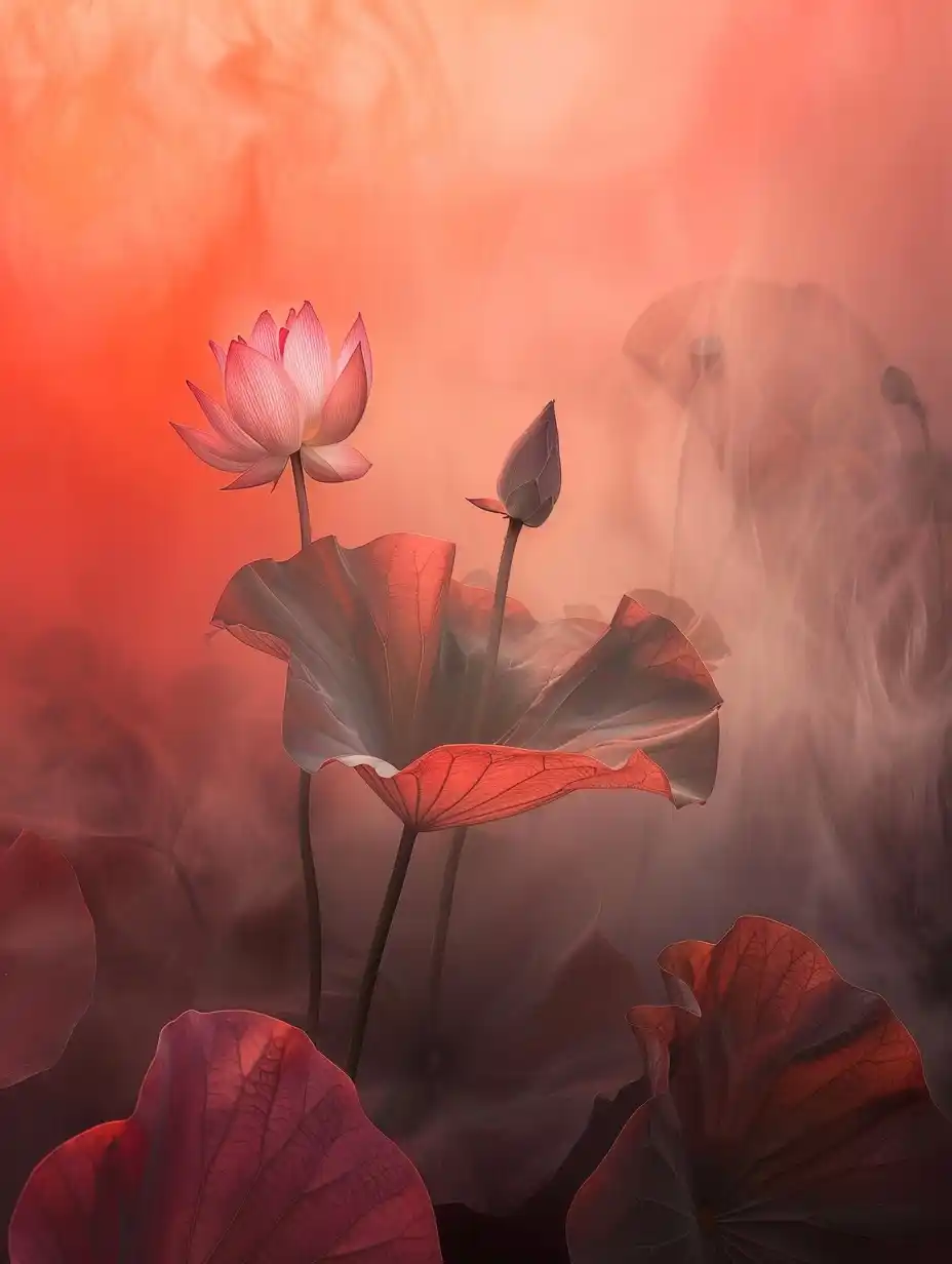 Dreamy Lotus Photography Midjourney提示词