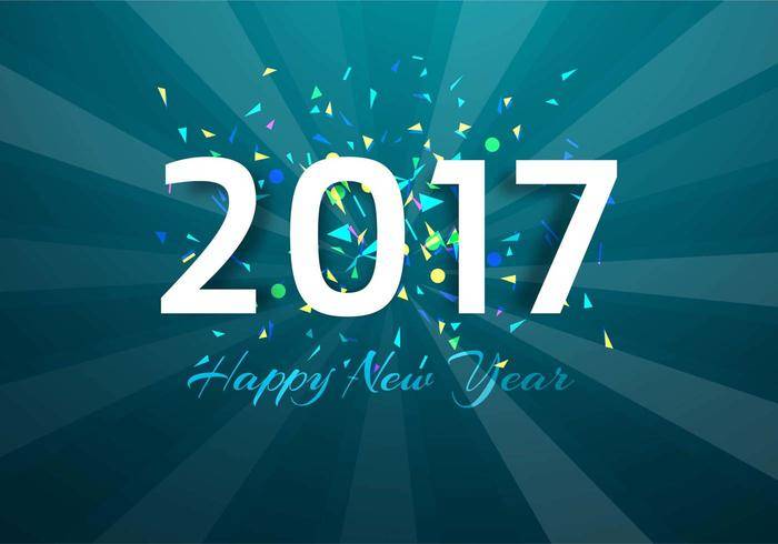 免费矢量新年2017年背景