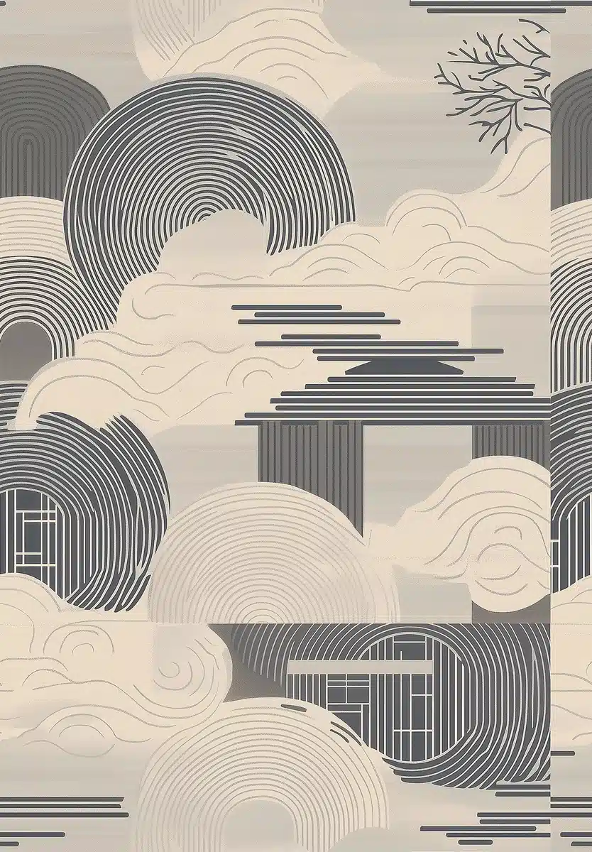 Japanese Pattern Vector Design Midjourney提示词