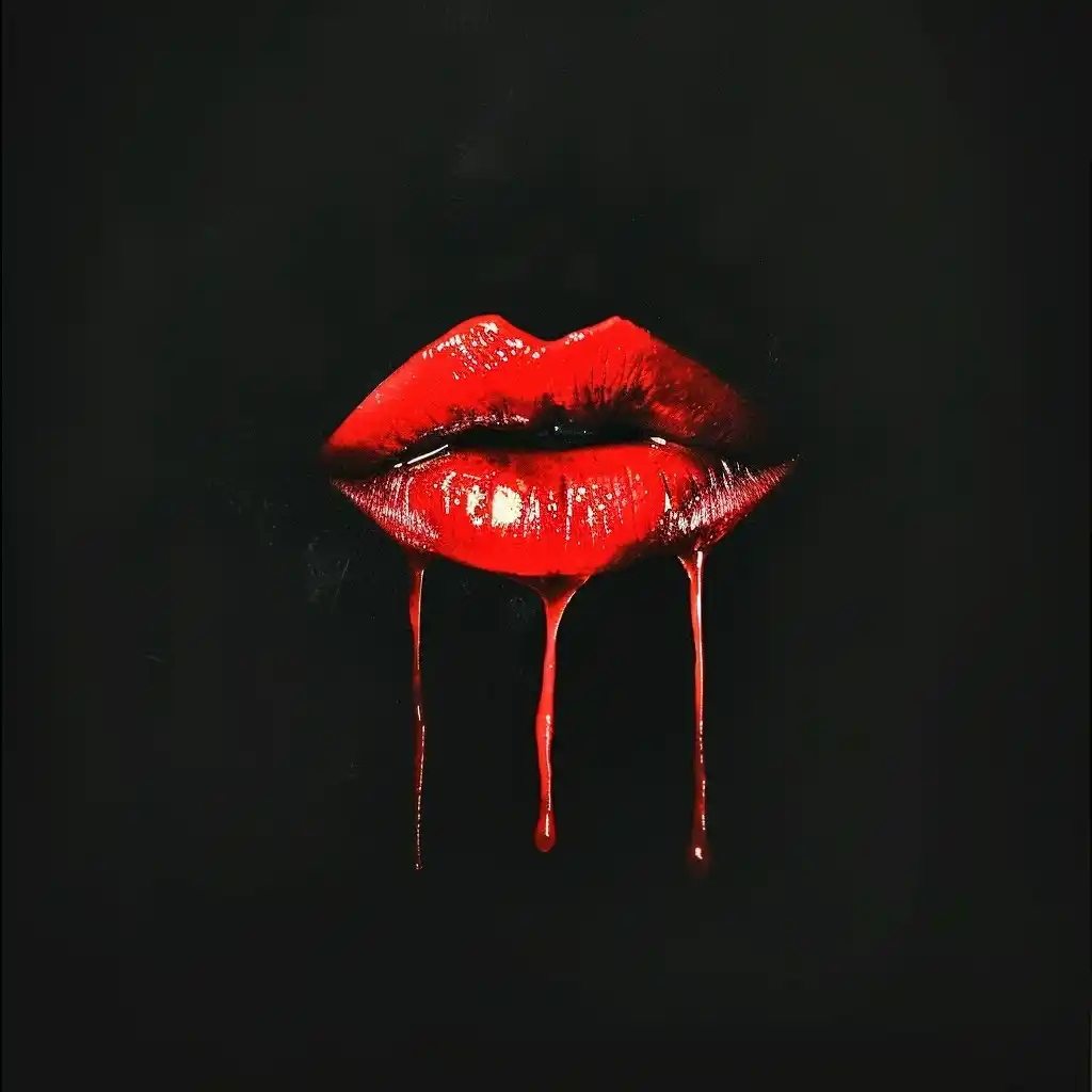 Raw Red Lips Midjourney提示词