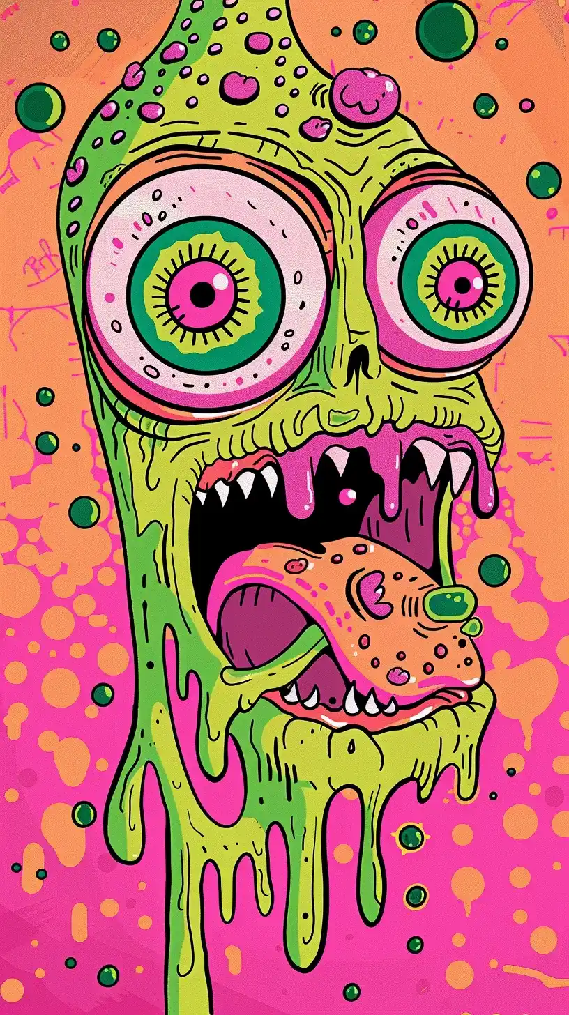 Pop Monster Meltdown Midjourney提示词