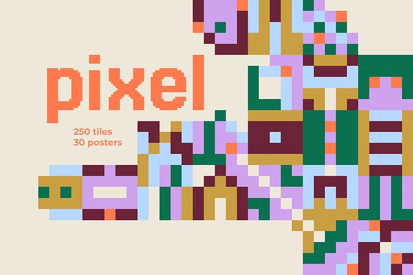 Pixel Tiles Posters