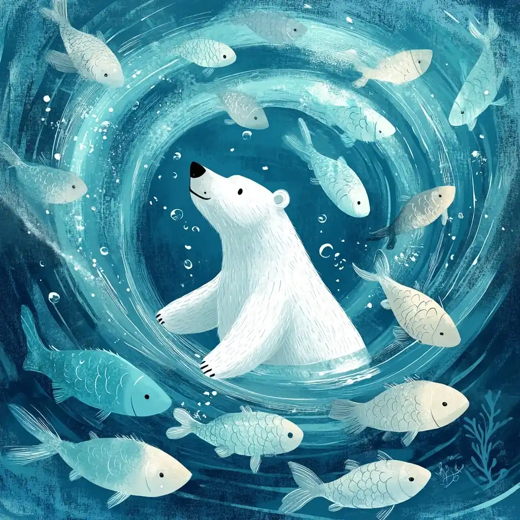 Whimsical Polar Bear Patterns Midjourney提示词