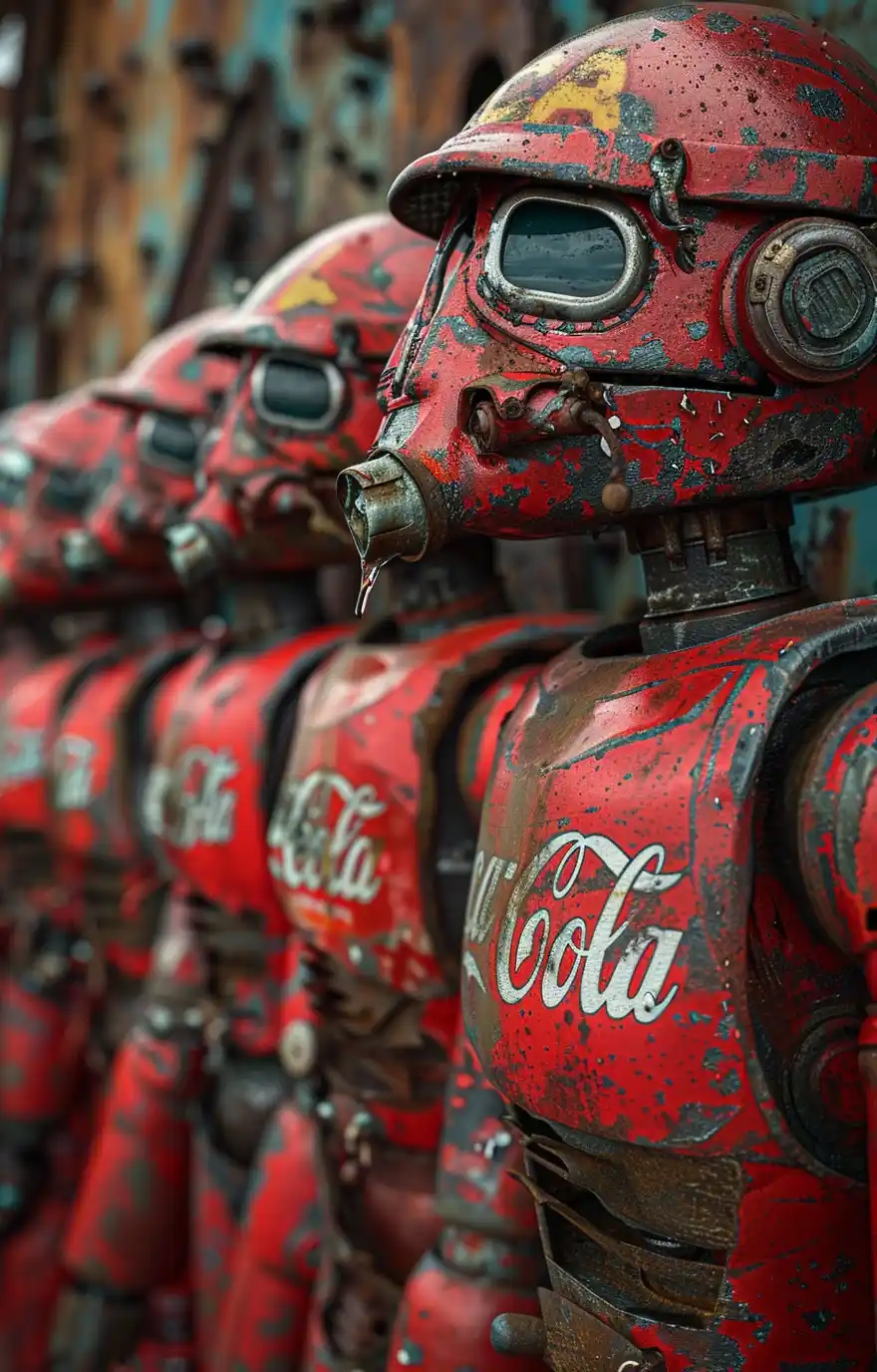 Zombie Cola War Scene Midjourney提示词