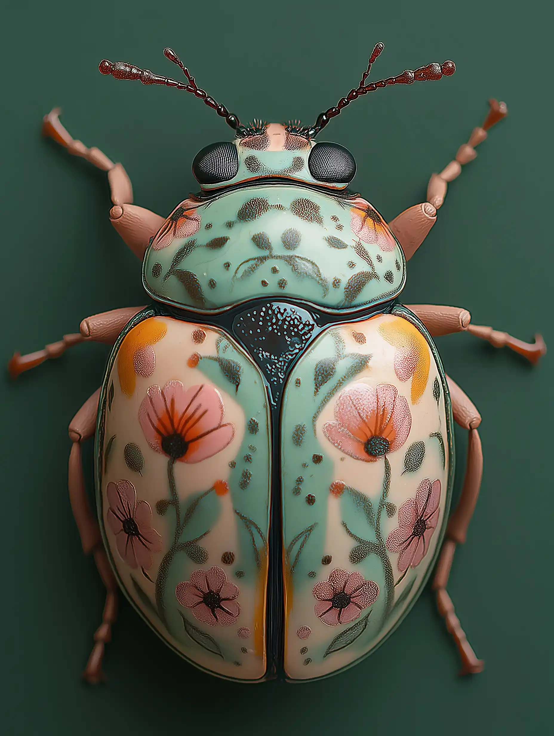 Hyperrealistic Ladybug with Ballet Midjourney提示词