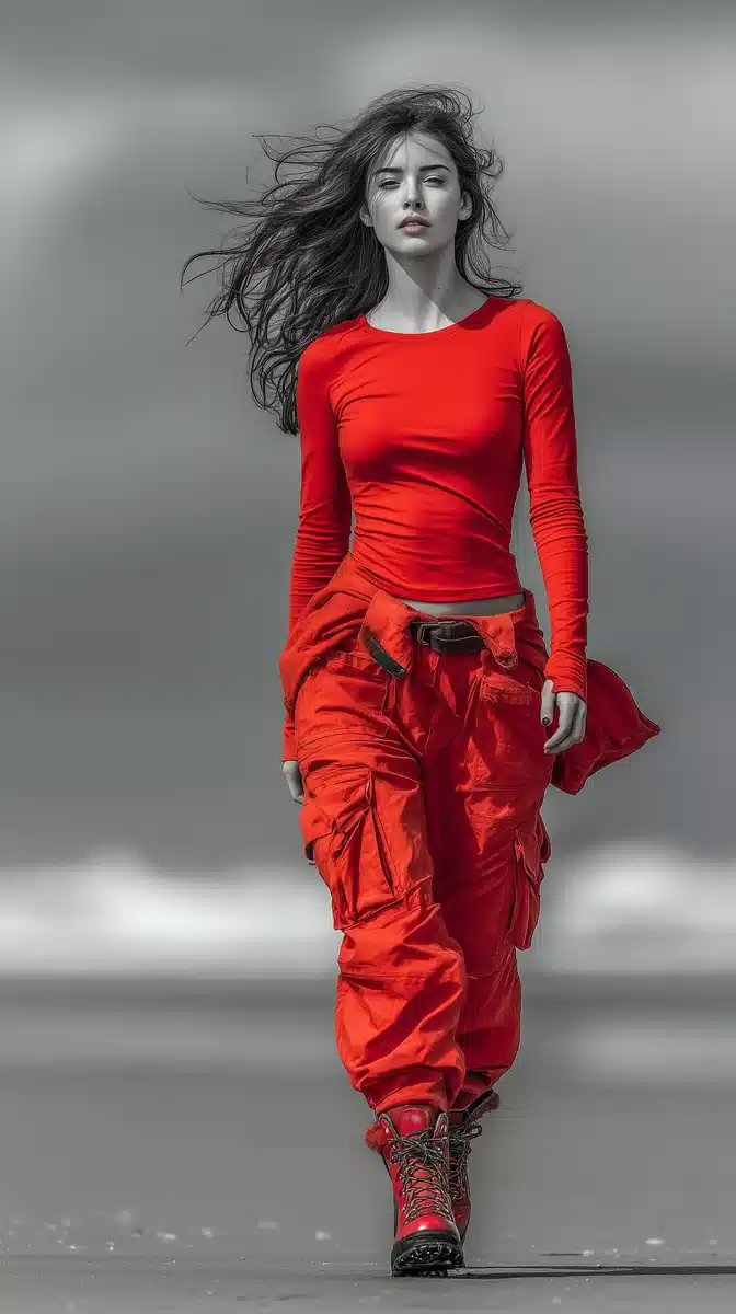 Cinematic Woman on Beach Midjourney提示词