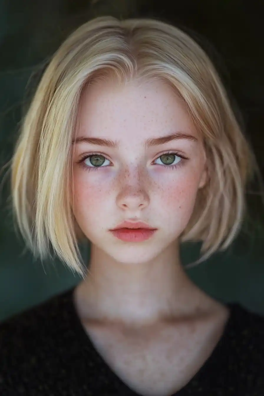 Teen with Droopy Eyes Raw Style Midjourney提示词