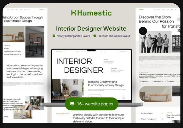 Humestic - Interior Designer Website