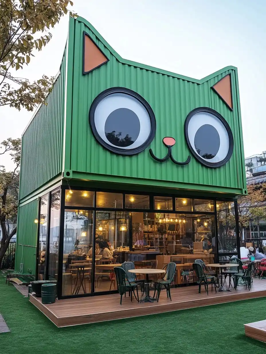 Kakao-Style Cat House Midjourney 提示词生成效果