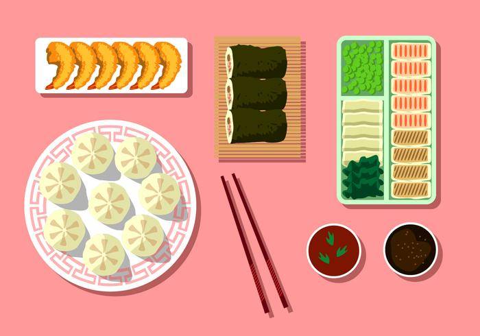虾饺子免费矢量