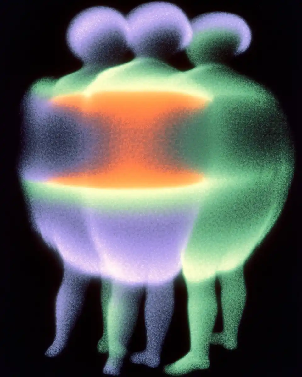 Glowing Silhouettes in Chaos Midjourney提示词