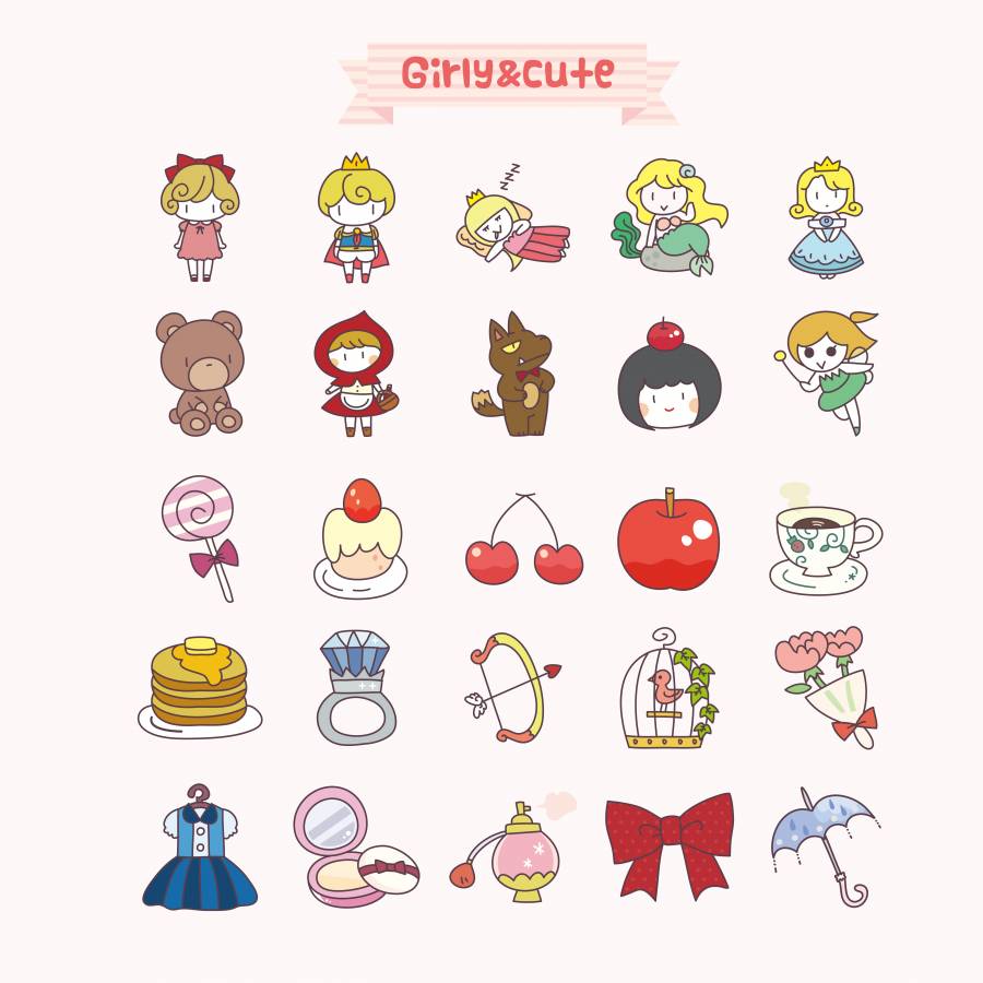 可爱的插图 - nicepsd 优质设计素材下载站