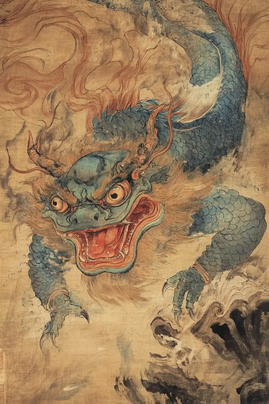Dragon-Toad Mythology Illustration Midjourney提示词