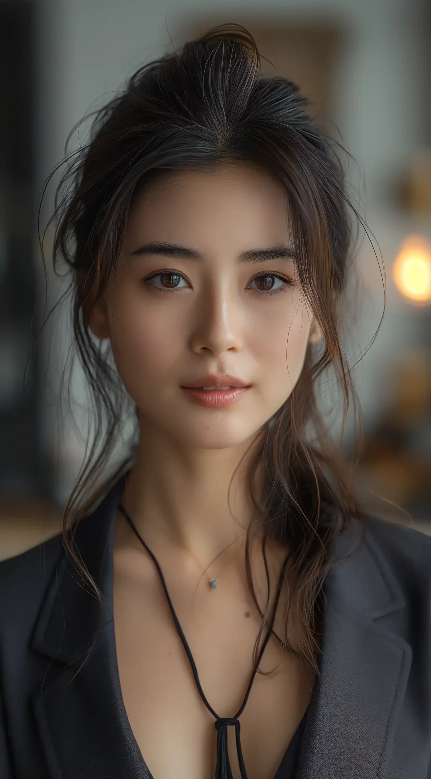 Realistic Chinese Woman Portrait Midjourney提示词