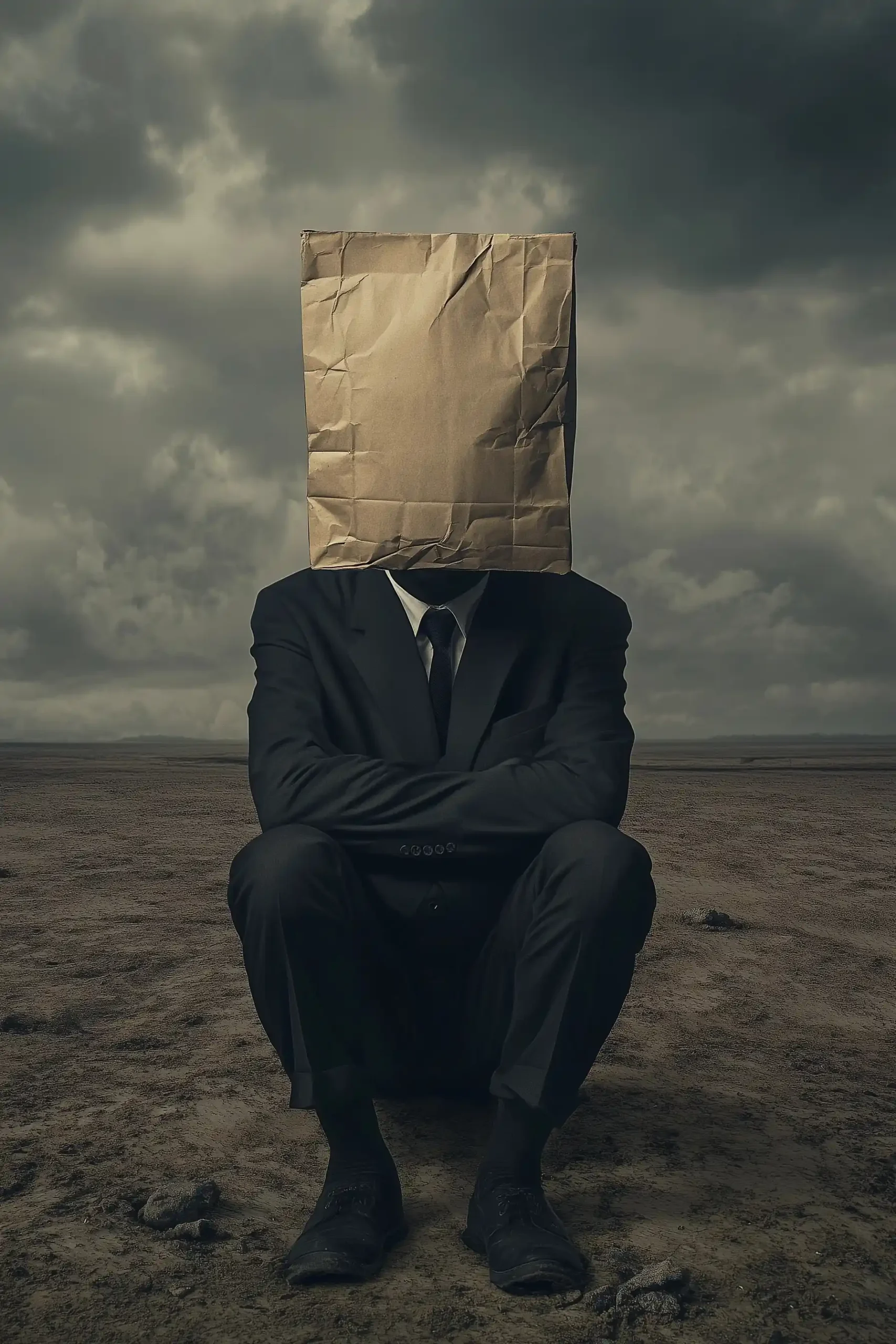 Surreal Figure with Bag Midjourney提示词