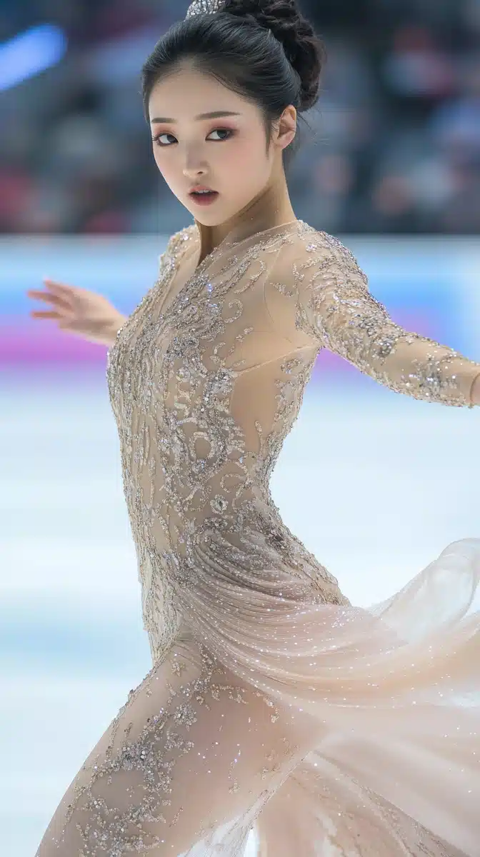 Elegant Skater in Motion Midjourney提示词