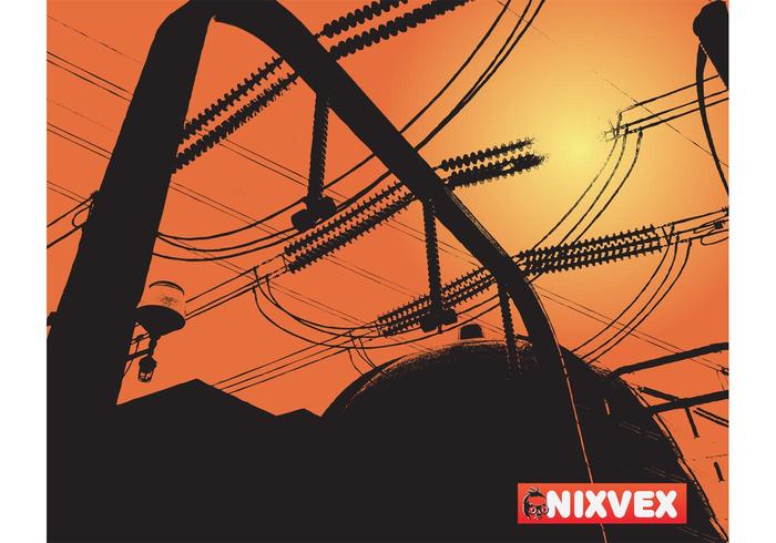 NixVex“原子能发电站”免费矢量图像