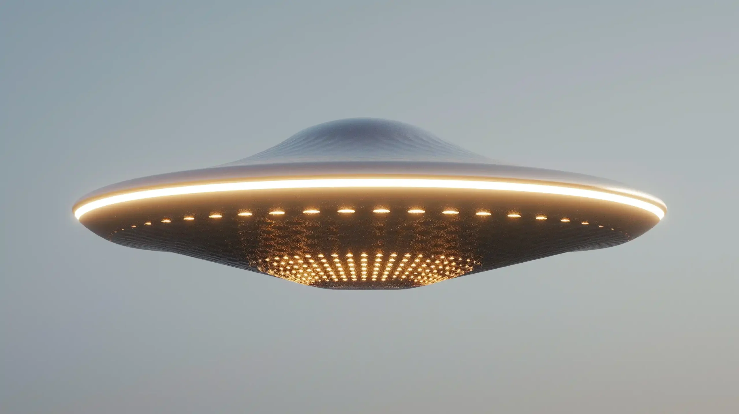 Hand-Drawn UFO in Sky Midjourney提示词