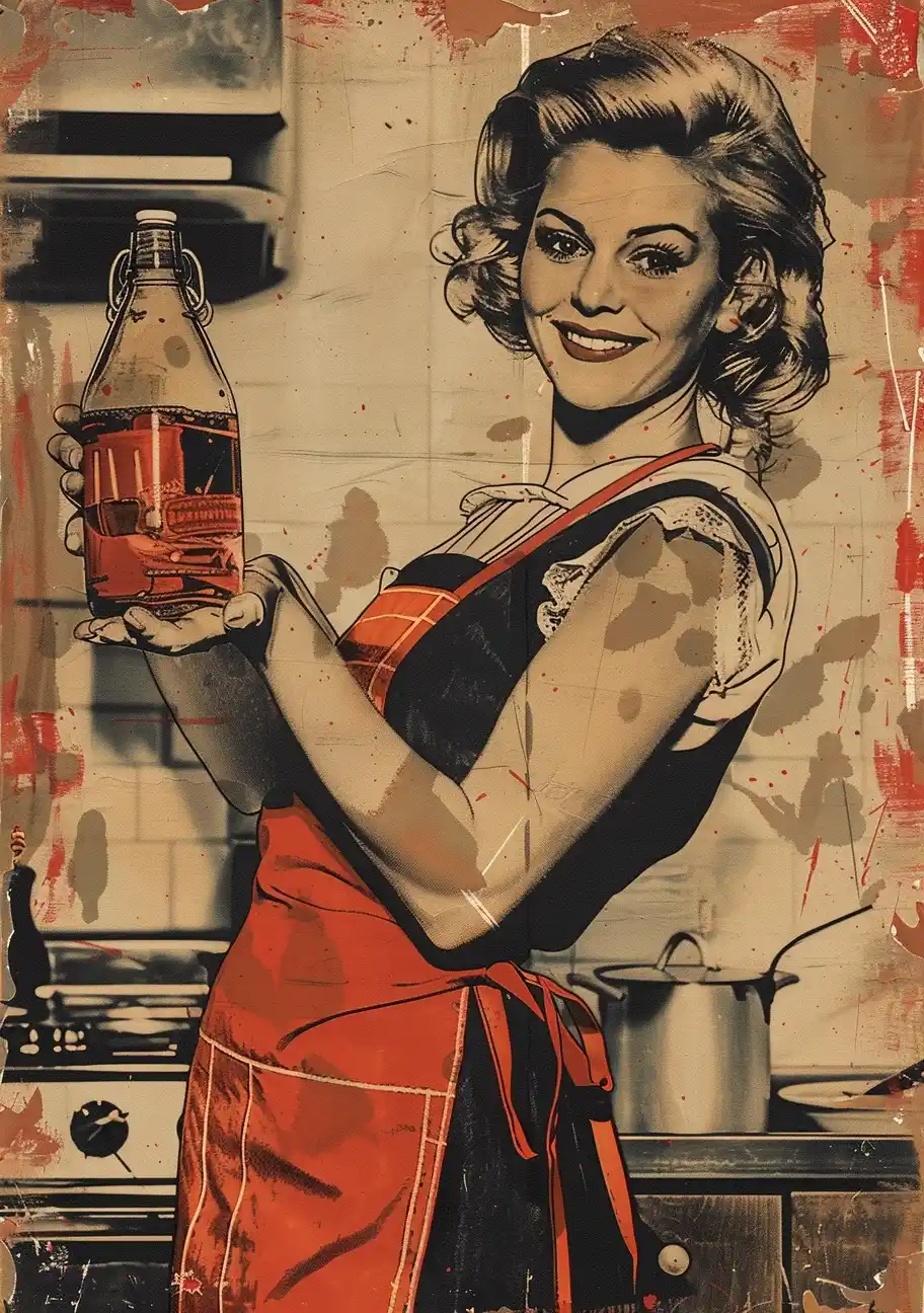Retro Housewife Anarchist Midjourney提示词