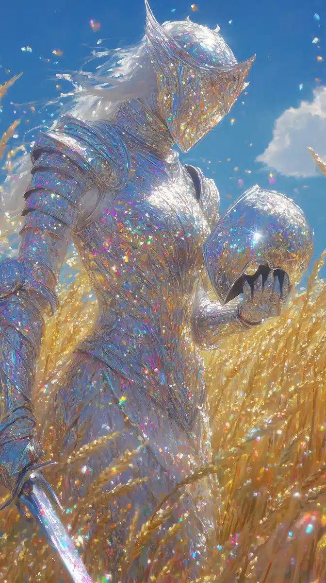 Fantasy Knight in Wheat Midjourney提示词