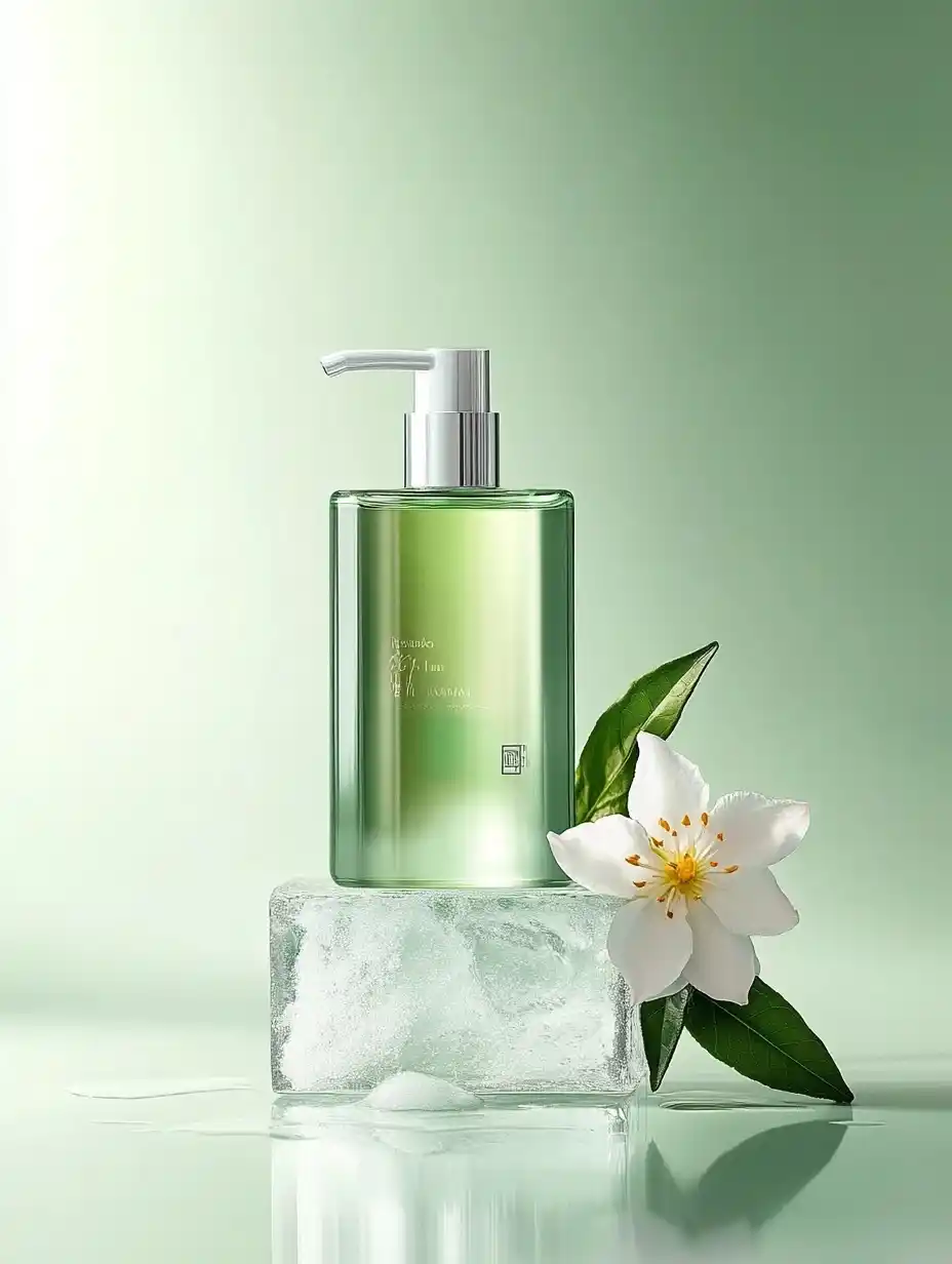 Body Wash on Ice Cube Midjourney提示词