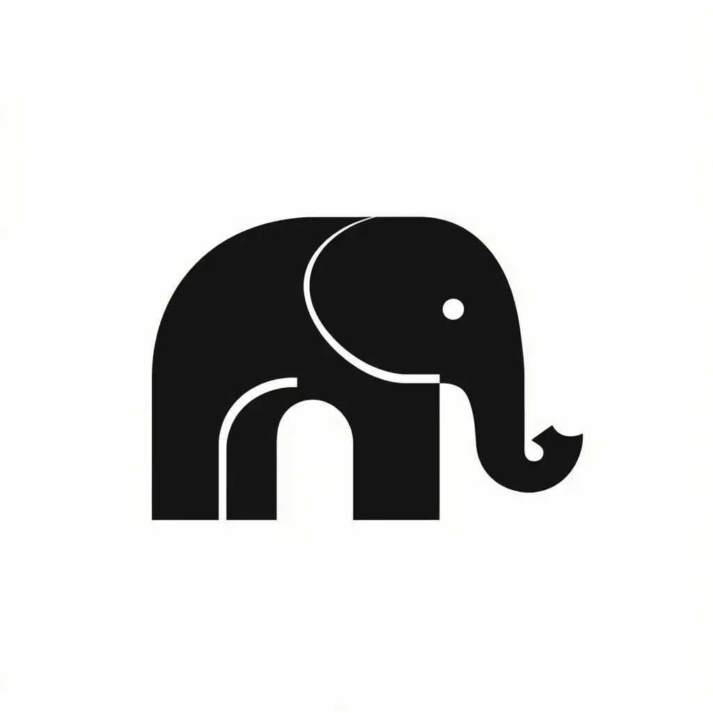 Abstract Elephant Skate Logo Midjourney提示词
