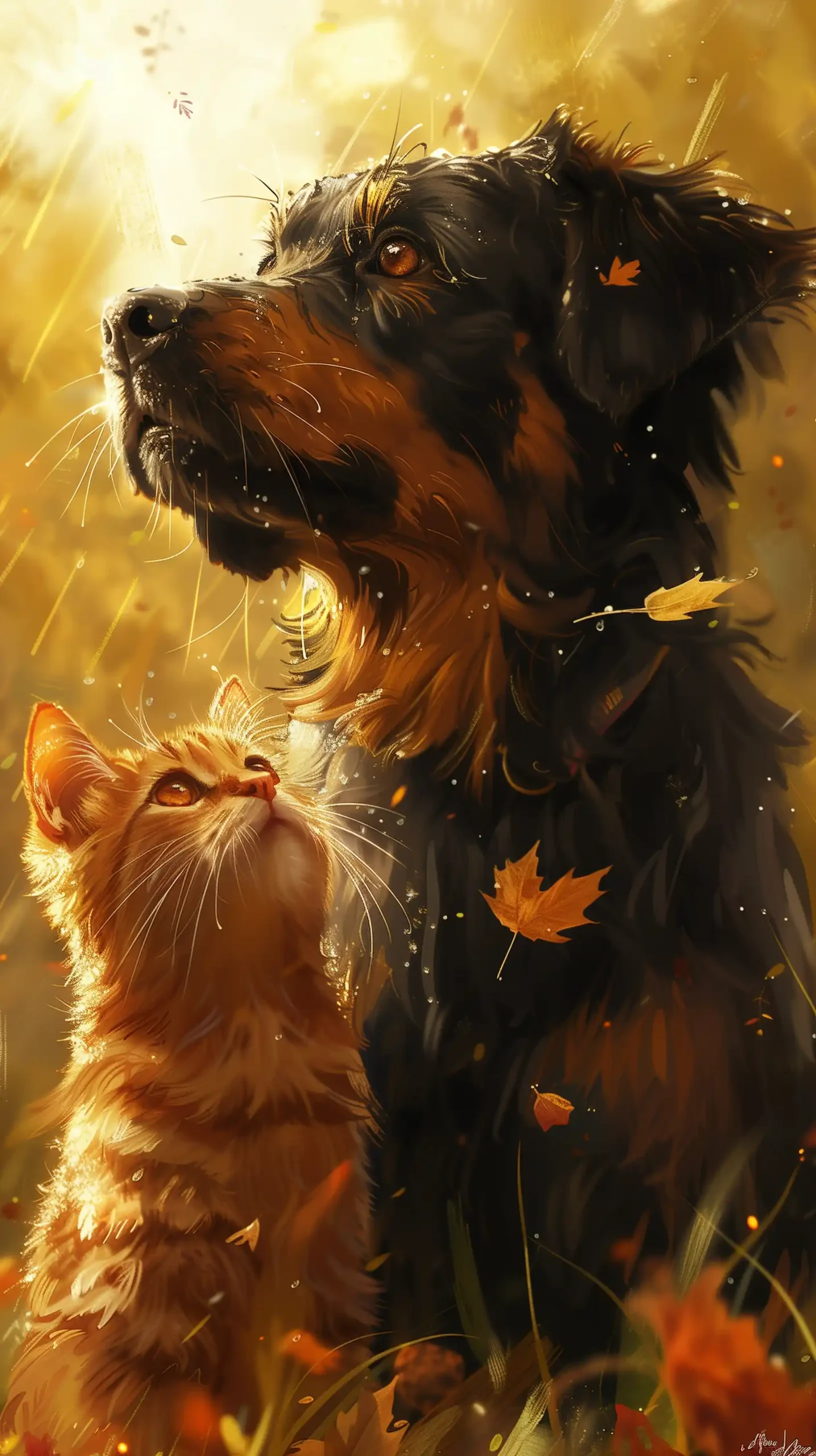 Space Chaos Dog Cat Midjourney提示词