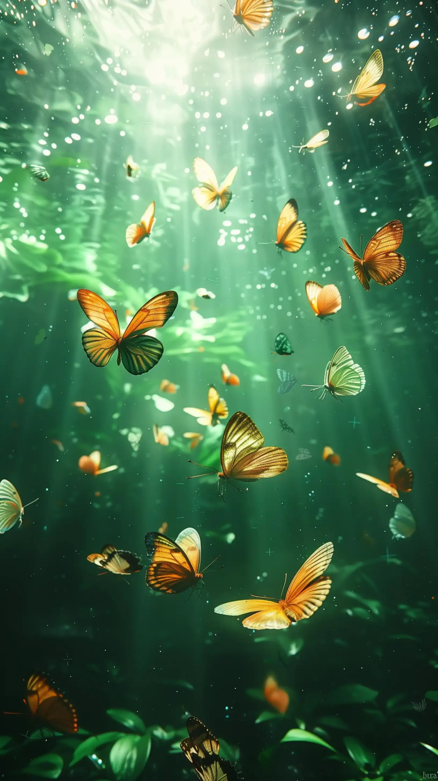 Monets Butterfly Pond Midjourney提示词