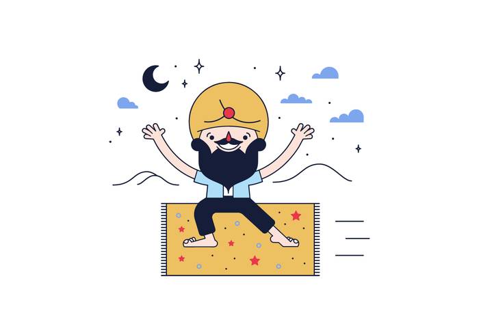 免费魔术地毯矢量
