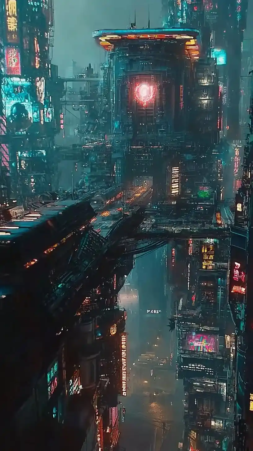 Futuristic Architecture in Cityscape Midjourney提示词