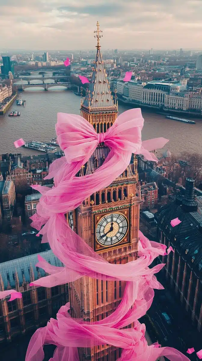 Aerial Big Ben with Ribbons Midjourney提示词