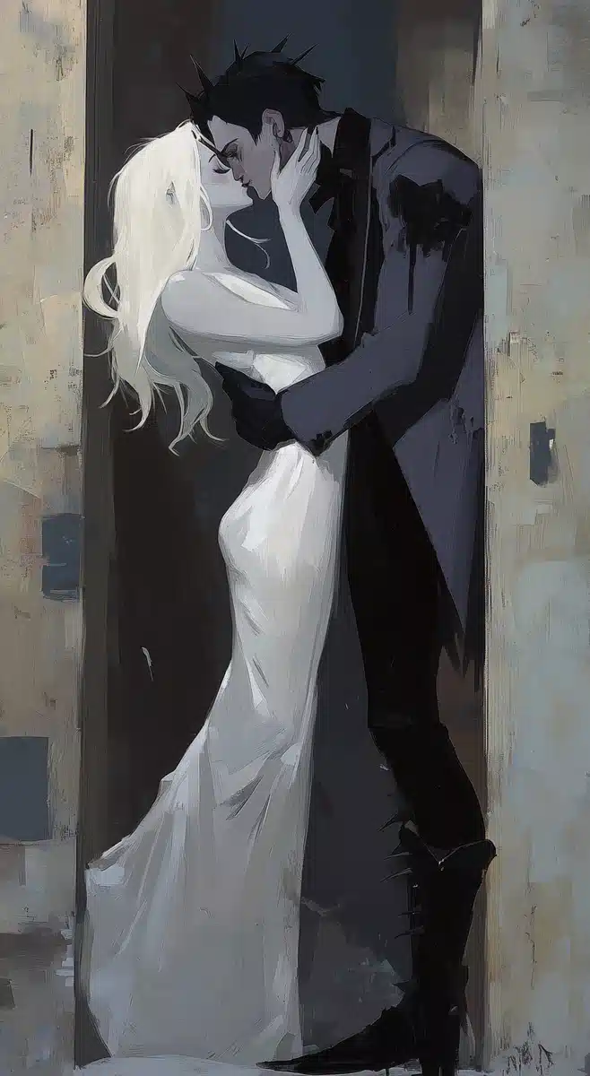 Gothic Couple in Disney Style Midjourney提示词