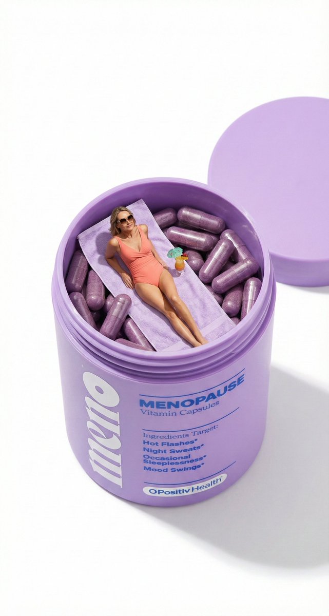 Menopause Vitamin Capsules for Relief & Wellness Nano Banana提示词