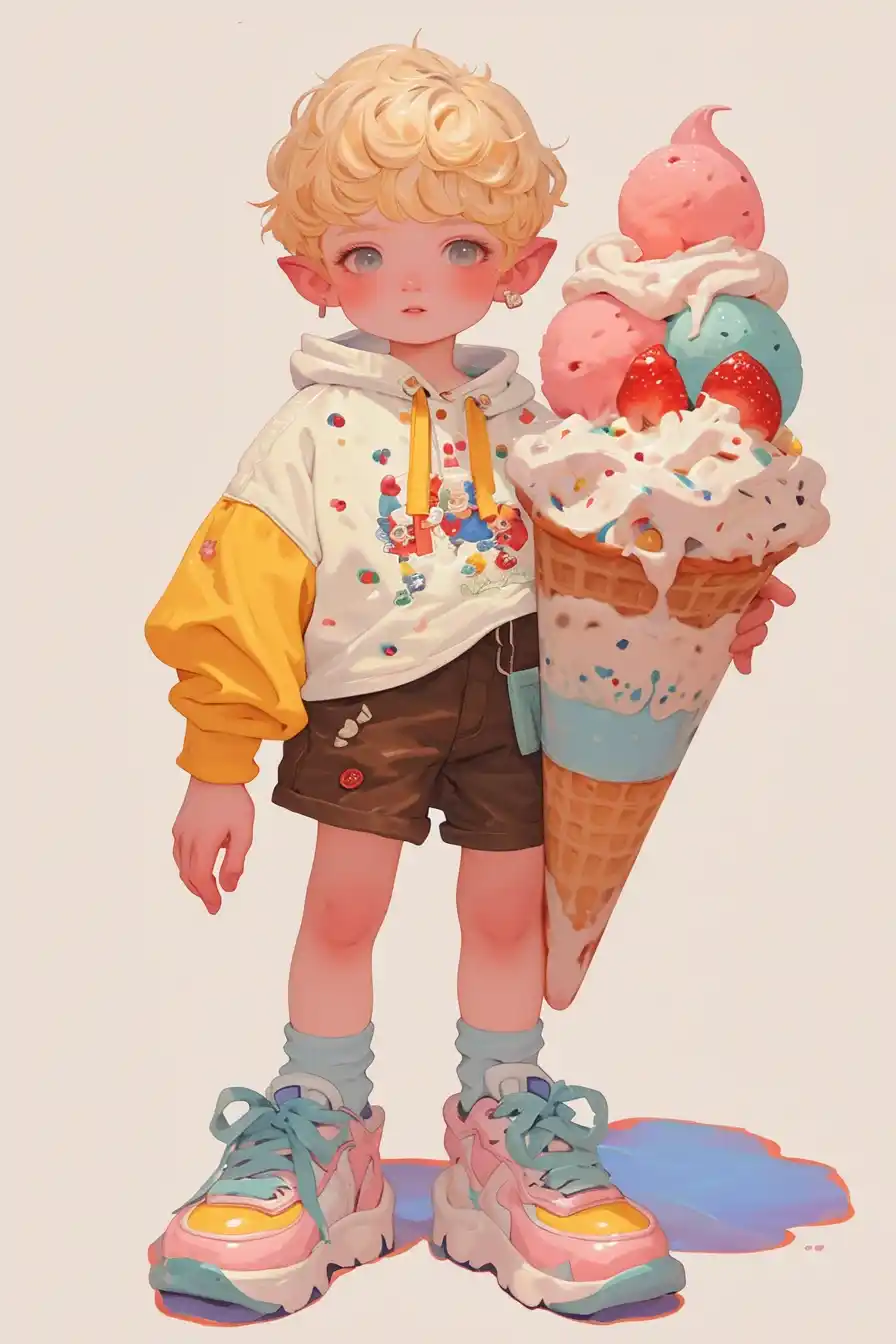 Hyper-Realistic Sorbet Boy Midjourney提示词