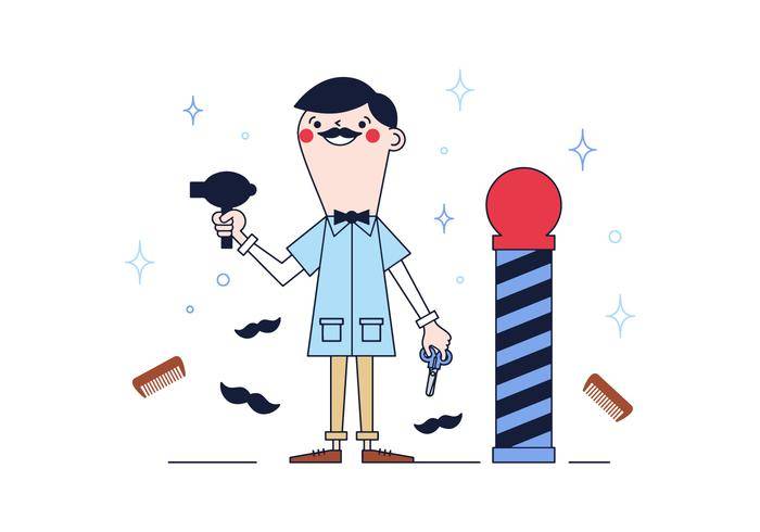 免费美发师矢量