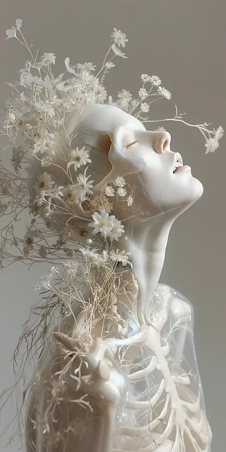 Surreal Glass Anatomy Portrait Midjourney 提示词生成效果
