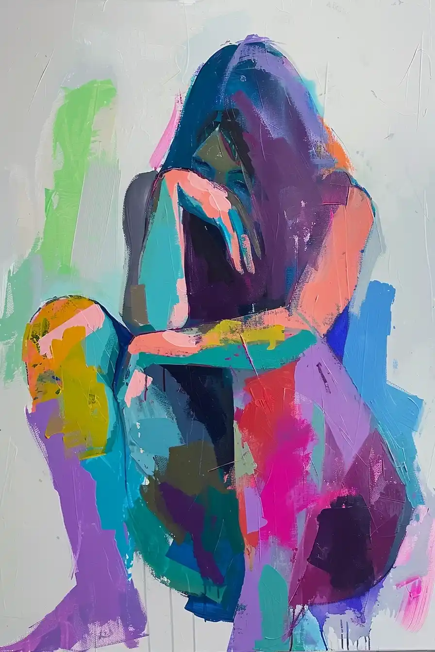 Abstract Full Body Woman Midjourney提示词