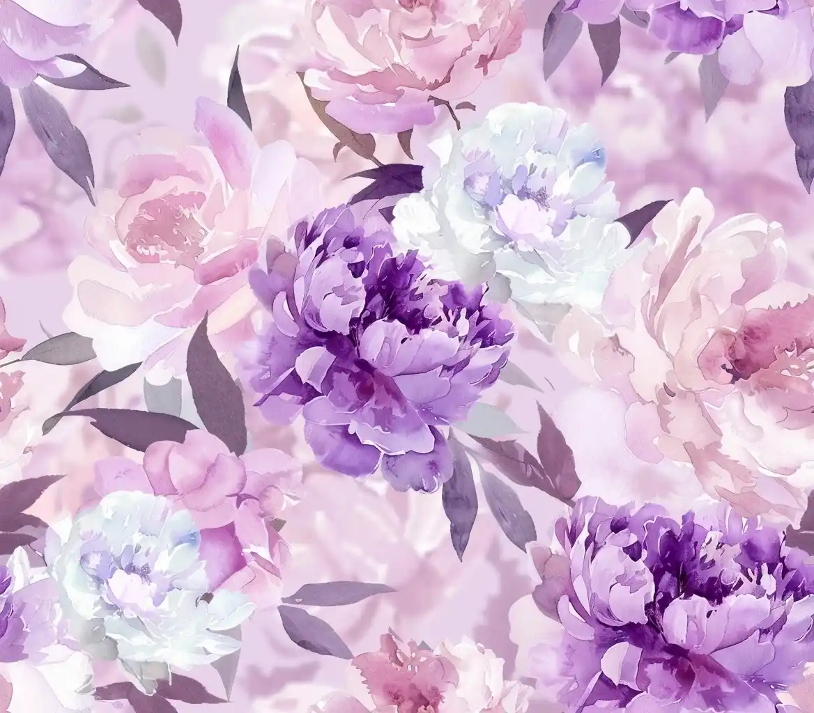 Pastel Peony Watercolor Pattern Midjourney 提示词生成效果